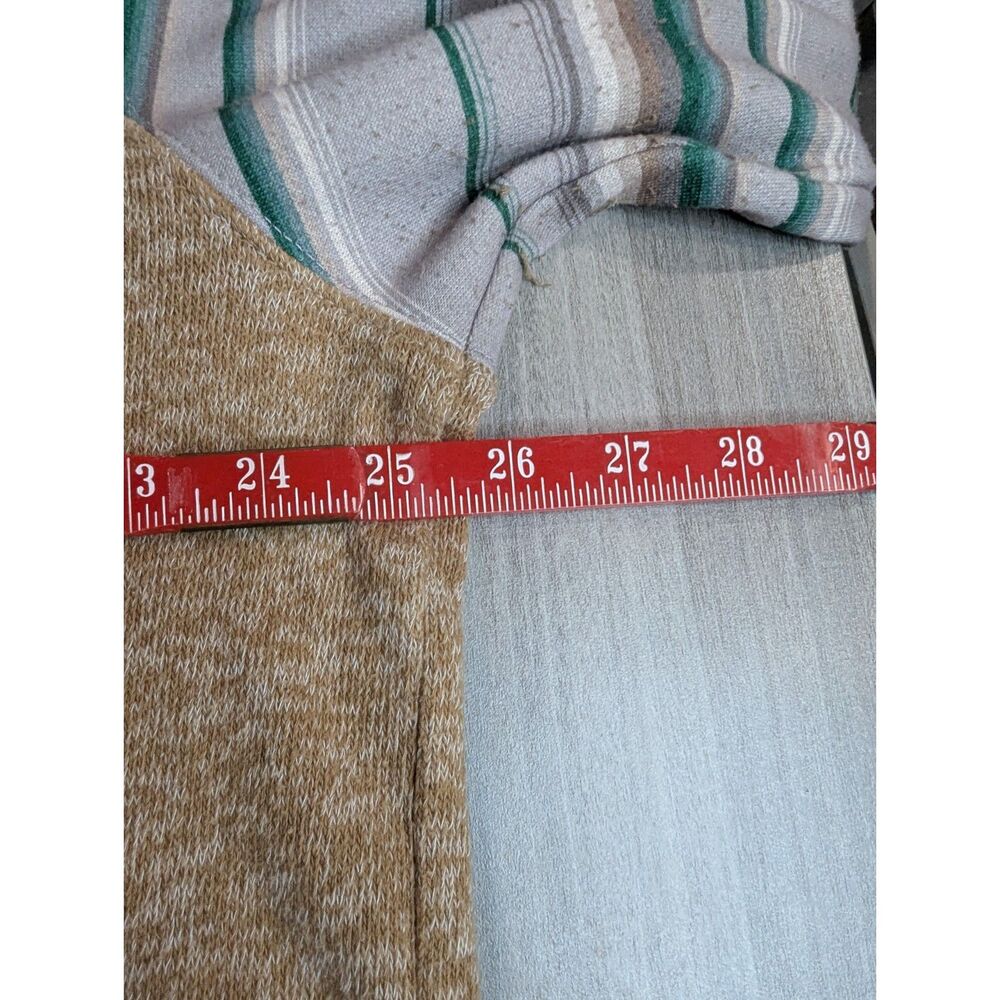Hooey Striped Plush Sherpa Fleece Pullover Hoodie Tan Western Serape Ladies XL - Picture 6 of 10